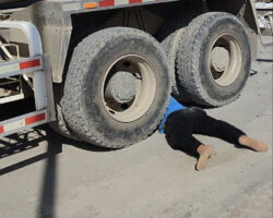 Man got his head crushed by concrete truck