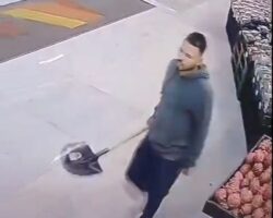 Supermarket manager is attacked with shovel