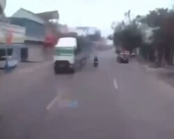 Fatal head-on collision with biker