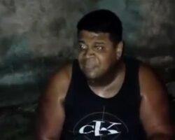 Favela thief is taught painful lesson with wooden sticks