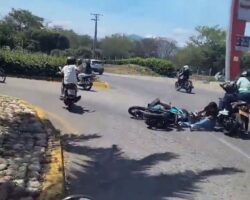 Motorcyclist taken down by hitman