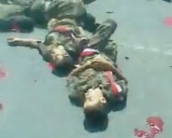 Aftermath of bombing attack in Sanaa, Yemen