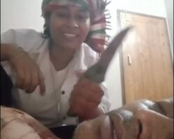 Bangladeshi woman films aftermath video of her father’s murder