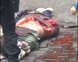 Desperate man throws himself off rooftop