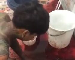 Guy is vomiting blood after ingesting rat poison