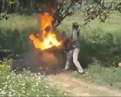 Indian farmer burned himself to death