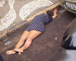 Last gasps of female suicidal jumper after the impact