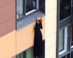 Russian artist hanged herself from window of her apartment