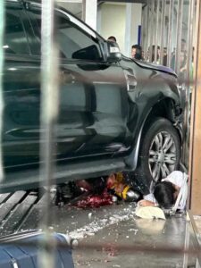 Two dead, four injured after car crashes into airport terminal
