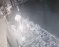 Woman is electrocuted when touches high-voltage wire with umbrella