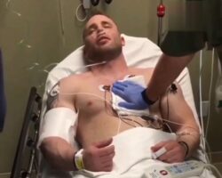 Bodybuilder gets defibrillated