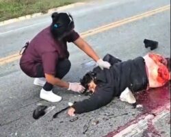 Collision between truck and motorcycle ended in tragedy