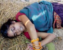 Dead woman found by road in Indian village