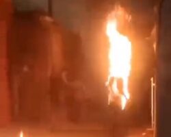 Desperate man set himself on fire in front of his girlfriend’s house