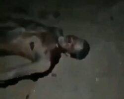 Execution of Mexican cartel member by submachine gun