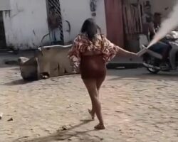 Hit in face by firework