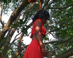 Indian woman working on farm hanged herself from fruit tree