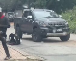 Man run over multiple times by pickup truck by his rival in love
