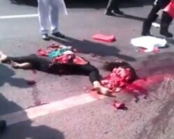 She was learning to ride motorcycle and ended up crushed