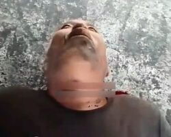 Biker hit and torn in half by truck