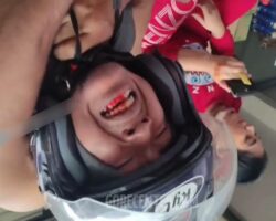 Delivery service courier is strangled by aggressive customer