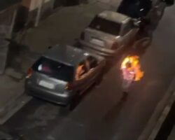 Dude sets his girlfriend on fire
