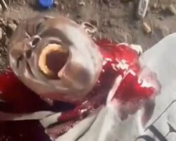Gangster bleeding to death from hole in his throat