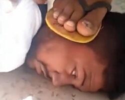Gangsters strangle their rival to death