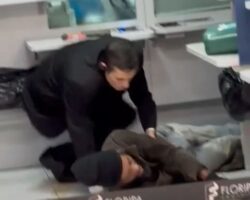 Homeless man sets himself on fire inside lottery company office