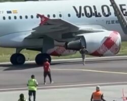 Man commits suicide by jumping into jet engine