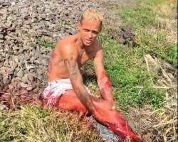 Thief lost part of his leg while trying to escape crime scene by train