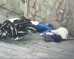 Two teenagers on scooter died after head-on crash into wall