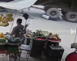 Young man ends his life by lying down under moving truck