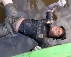 Bloated corpse discovered floating in pond