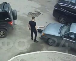 Courier kills guy with single slap