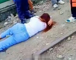 Female biker rode directly into path of oncoming train