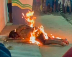Lynched and set on fire for murder and attempted murder
