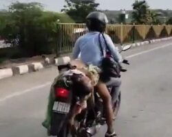 Man transports body of his dead wife on motorcycle