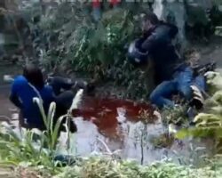 Pregnant woman and her partner on motorcycle taken down by police car