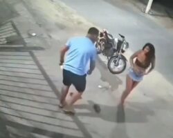 Scumbag savagely beats girlfriend, then runs her over with motorcycle