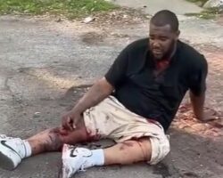Shot and bloodily beaten in streets of Cleveland