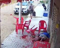 Stabbing turned into stoning