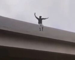 TikToker tried to jump from bridge onto passing garbage truck