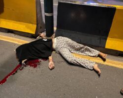 Tragic accident involving female biker in Cambodian capital