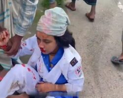 Tragic head-on collision between bus and rickshaw