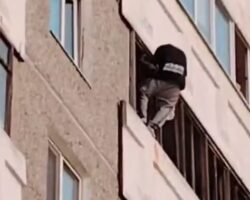 Crazy Russian falls from 7th floor