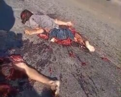 Cyclist brutally crushed by truck