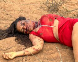 Dead body of woman found dumped next to dirt road