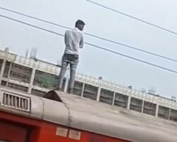 Guy climbed onto train roof and was electrocuted