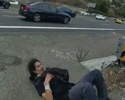 Guy shot while attempting to stab police officer with scissors